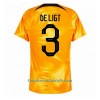 Camiseta de fútbol Países Bajos Matthijs de Ligt 3 Primera Equipación Mundial 2022 - Hombre